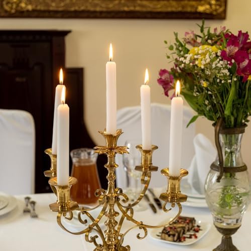 MTLEE 16 Pcs 10 Inch Taper Candle Sticks Smokeless Unscented, White - Image 4