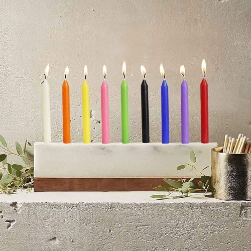 100 Pack Multicolor Taper Candles 4 Inch – Mini Dripless Unscented Low Smoke Dinner Candles, Assorted 10 Colors Bulk Party Supplies for Birthday, Wedding, Holiday Table Decor & DIY Crafts - Image 5