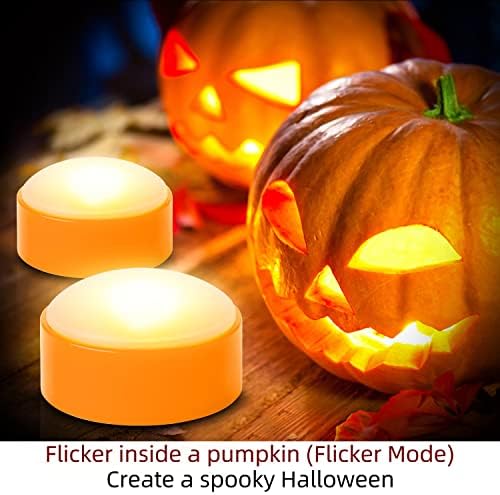 2 PCS Halloween LED Pumpkin Lights with Remote and Timer, Battery Operated Orange Jack-O-Lantern Light for Halloween Decor, Flameless Candles for Pumpkin Decoration - Image 2
