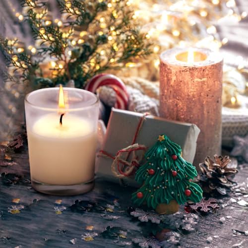 12 Packs White Votive Candles with Clear Glass Holder - Image 4