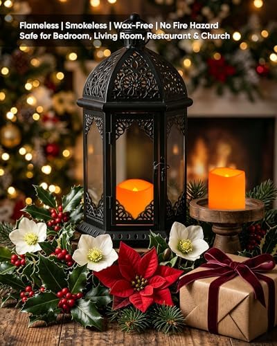 Homemory 24 Pack Orange Flameless Flickering LED Votive Tealights Candles - Image 4