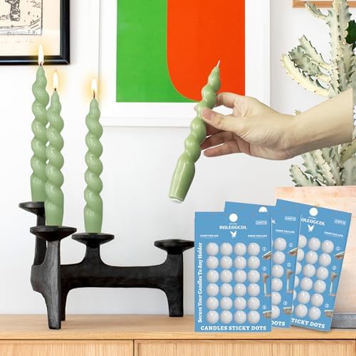 Taper Candles Sticky Dots - White Candle Wax Dots -Taper Candle Waxed Adhesive - Secure Your Candles to Any Holder (72Pack) - Image 4