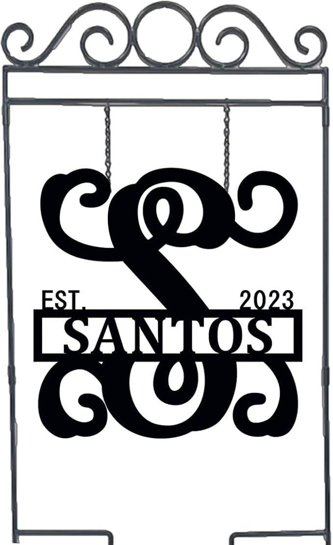 Family Established Yard Sign - Personalized Metal ACM Name Wall Decor for Outdoor - 18 inch Made in USA - Custom Front Porch Door Hanger - Wedding Gift for Couple - Realtor Closing