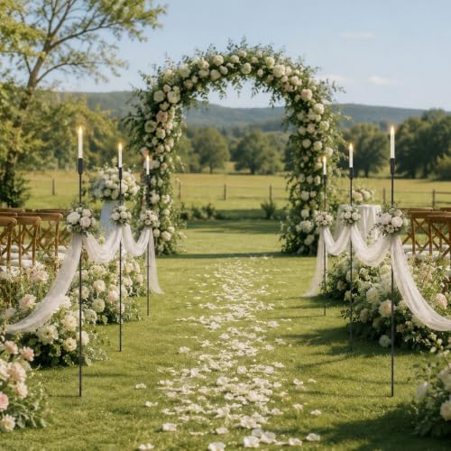 2Pcs Outdoor Wedding Party Asile Decoration Candle Stake Light with Remote - Image 7