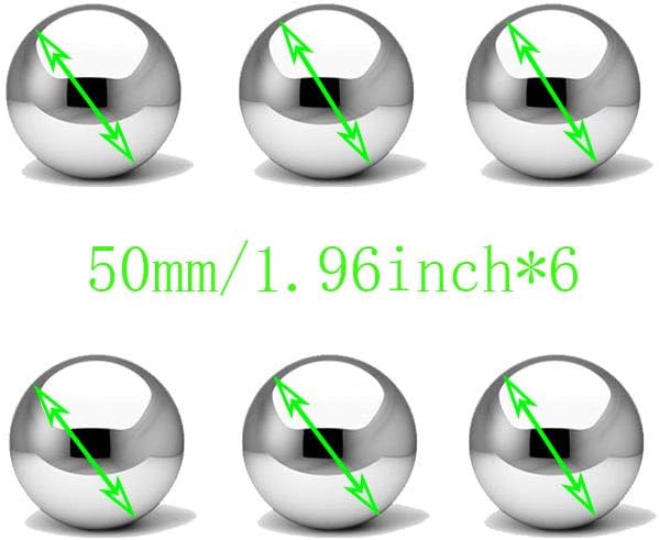 Stainless Steel Gazing Ball, Mirror Polished Hollow Ball Reflective Garden Sphere, Floating Pond Balls Seamless Gazing Globe for Home Garden Ornament Decorations (5CM X 6PCS)