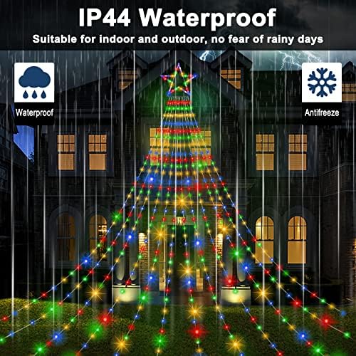 23FT Christmas String Lights, Waterfall Star Lights Outdoor for Yard - Image 4