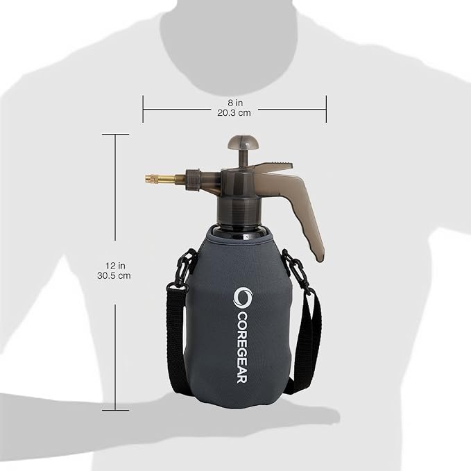 (Ultra Cool™ XLS) USA Misters 1.5 Liter Mister & Sprayer Personal Water Pump with Full Neoprene Jacket and Built-in Carrying Strap