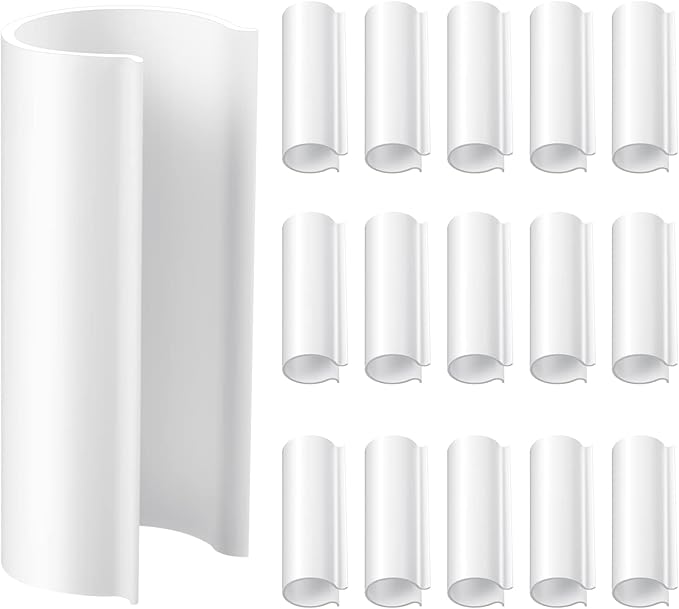 Jetec 64 Pieces PVC Pipe Clips Pool Cover Clamps for Above Ground Pools for Greenhouses, Row Covers, Shelters, Bird Protection, 2.4 Inches Long(1 Inch,White)