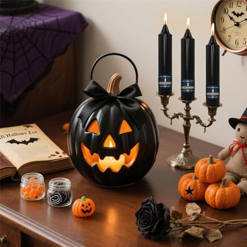 Black Taper Candle Dripless Candlesticks - Gedengni 4pcs Unscented Candles Long Candle Sticks 7inches Halloween Tapered Candles for Home Party Wedding Restaurant Holiday Decor,18D-Black - Image 2