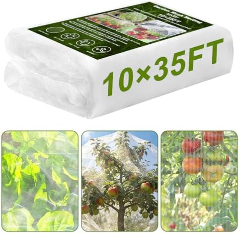10×35 FT Garden Netting, Ultra Fine Mesh Pest Barrier, Plant Covers Row Cover for Vegetables Fruits Flowers, Greenhouse Raised Bed Screen Protect Plants from Birds Bugs by Unknown