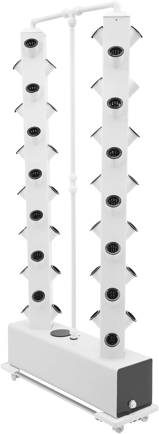 Hydroponic Growing Tower, 56-Plant Vertical Garden System with Pump | Designed for Beginners and Busy Professionals, the Automatic Top-down Watering System Runs on a Programmable Timer.