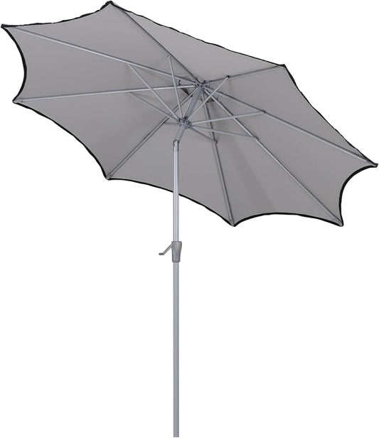 Tempera Patio Umbrellas Arc Edge Outdoor Table Market Umbrellas with Crank & Pust Button Tilt|Auto-Tilt, 8 Steel Ribs, High Color-Fastness Canopy