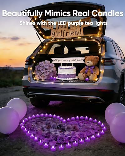 Amagic 24Pack Purple Flameless LED Tea Lights Candles Battery Operated - Image 5