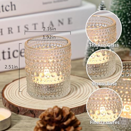 SUPMIND 24pcs Clear Glass Votive Candle Holders Bulk for Wedding - Image 2