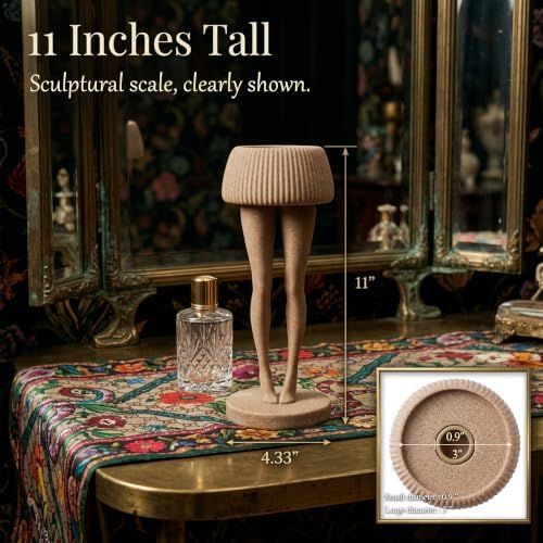 Female Legs Candle Holder for Taper, Jar & Pillar Candles, Brown - Image 3