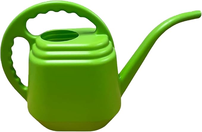 KP KOOL PRODUCTS One Gallon Green Watering Can – Plastic Garden & Indoor Plant Waterer – Durable Easy Pour Spout – Lightweight Gardening Tool for Flowers, Herbs, Lawn & Outdoor Use – 1 Pack