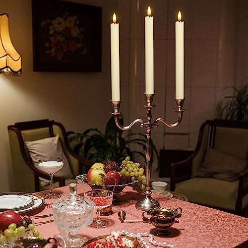 Ivory Flameless LED Taper Candles Battery Operated with 6H Timer - Image 6
