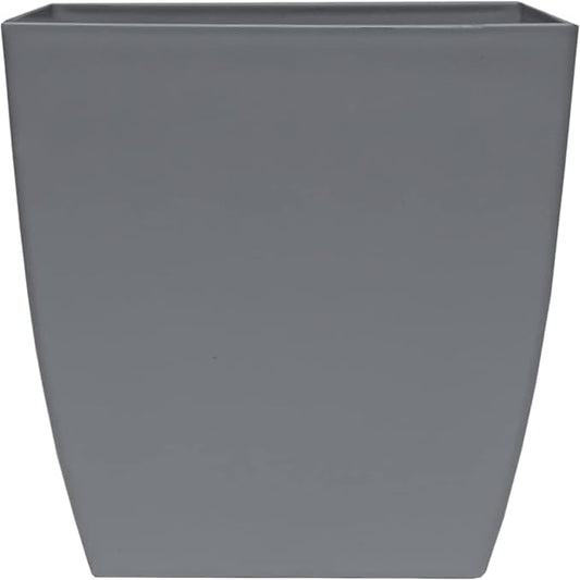 The HC Companies Aria Self Watering Square Plant Pot w/Drainage - Planters for Outdoor Plants & Indoor Plants - Lightweight & UV-Resistant Plastic Pots for Plants (8" Warm Gray, Pack of 1)