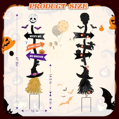 Halloween Yard Stakes Outdoor Decorations, 47.8” Halloween Yard Signs - Image 2