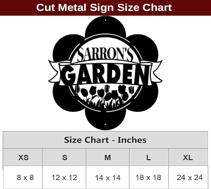 MeMate Custom Metal Garden Signs - Personalize Outdoor Decor, Metal Plaque for Women, Mom, Grandma, Rustic She Shed Decorations