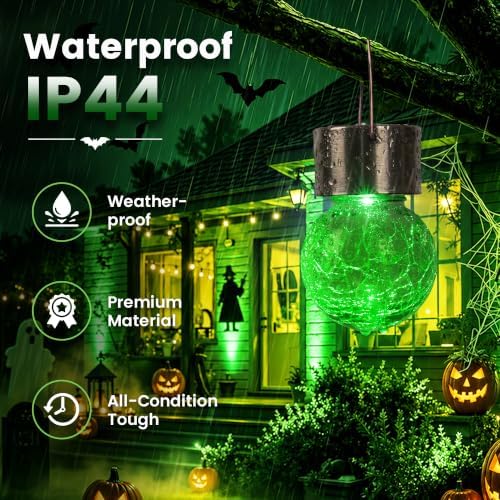 GIGALUMI Halloween Solar Lights Outdoor Solar Hanging Lanterns Outside 12PC - Image 2