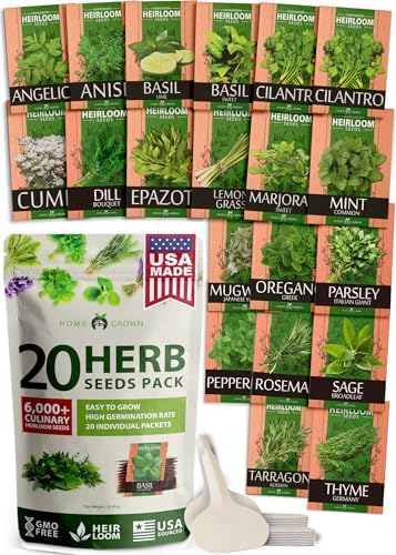 HOME GROWN 20 Culinary Herb Seed Vault & HOME GROWN Heirloom Vegetable Seeds