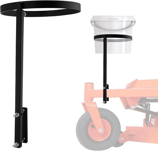 5 Gallon Trash Bucket Holder, Bucket Storage Holder Mount with Clamp for Zero Turn Mowers