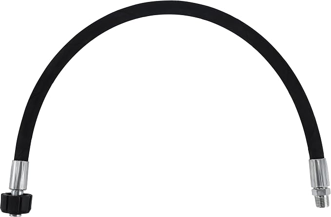 Tool Daily Pressure Washer Whip Hose with Swivel, Reel Connector Hose for Pressure Washing, 2 FT (3/8 NPT Solid + M22 Female)