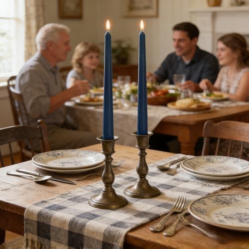 Navy Blue Taper Candles for Home Decoration, 20 Pack 10 Inch Unscented Dripless Candlesticks for Dinner Party - Image 6