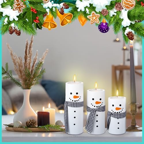 MTLEE 3 Pcs Fall Wood Candle Holders Cute Style, Soy Wax Tea Light - Image 5