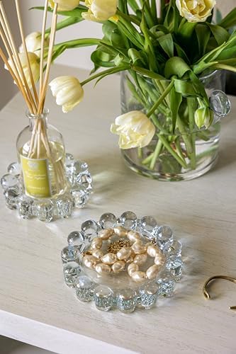 Alice Lane Home Collection Original Clear Glass Large Bubble Candle Dish - Image 5