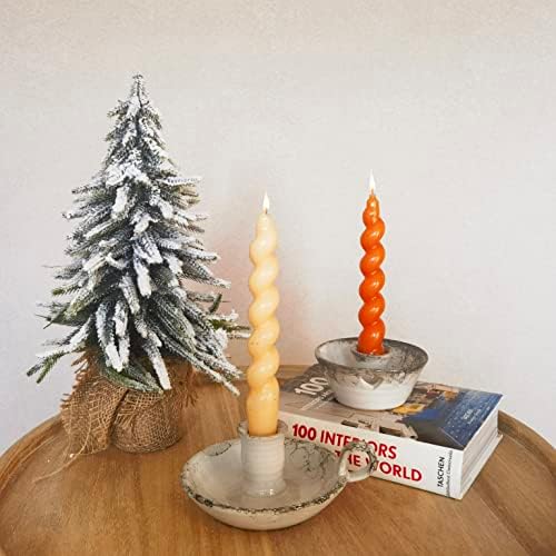 Candle Holder Ceramic Candlestick Holder, Candlelight Stand for Spell Candles, Taper Candles, and Incense, Halloween Christmas Dining Room Home Decoration Display - Image 7