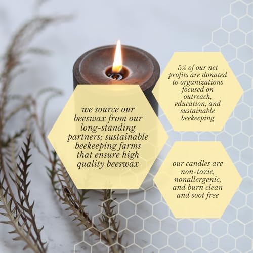 Big Dipper Wax Works 100% Beeswax Pillar Candle, 2 x 4.75 in, Black - Image 5