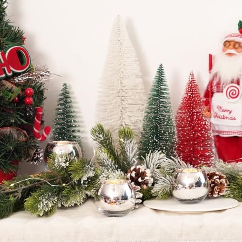 Homemory 12 Pcs Silver Votive Candle Holders, Round Mercury Glass Candle Holder, Tealight Candle Holders for Table Centerpieces, Baby Shower, Anniversary, Wedding, Home Decor, Halloween, Christmas - Image 6