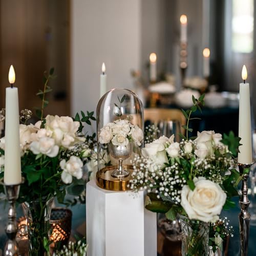 Eywamage Short Ivory Flameless Taper Candles with Remote Set of 6 - Image 6