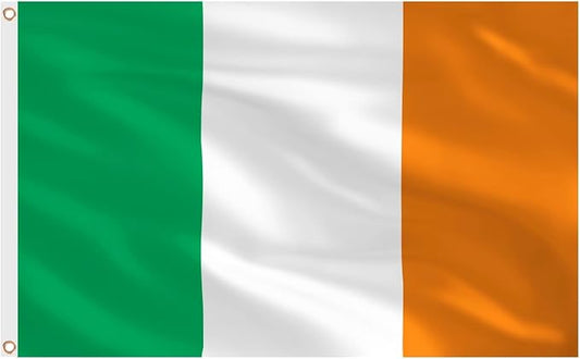 AhfuLife 2 Pcs Irish Flag 3x5 Ft, Large Ireland Flag for St Patrick's Day Decorations - Double Side with Brass Eyelets, Bar Garden Street Decoration Indoor Outdoor