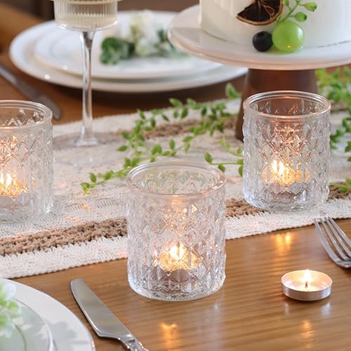 12 Pcs Large Clear Votive Candle Holders 2.8 * 3.2 inch - Image 3