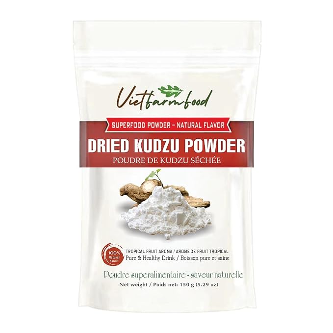 VIETFARMFOOD - KUDZU POWDER 5.29 oz (150g) VIETFARMFOOD: Pure freeze-dried vegetable powder, made from real vegetables with no added sugar - Perfect for daily nutrition to keep your body of vitality