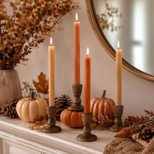 Wooden Candlestick Holders Rustic: Farmhouse Taper Candle Holder by CreatedforWeddingsandHome