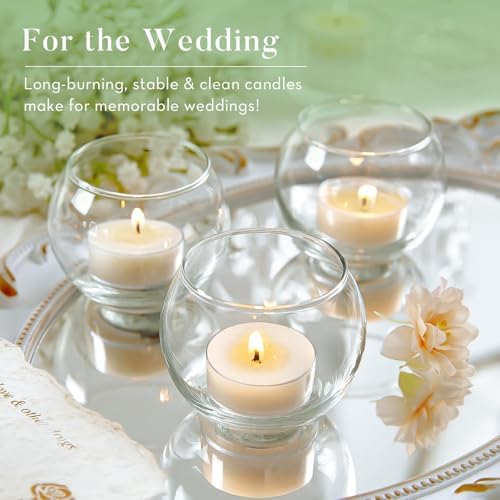 Unscented Soy Tea Lights Candles 50 Pack Bulk,4 Hour Clean Burn Tea Candles - Image 5