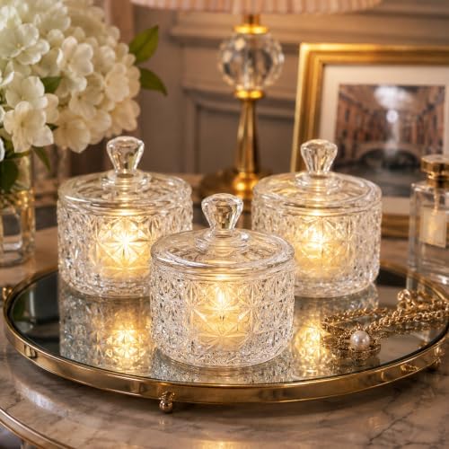 STARVAST 16 Pack Clear Glass Votive Candle Holders with Lids, 2.6×2.7In - Image 4