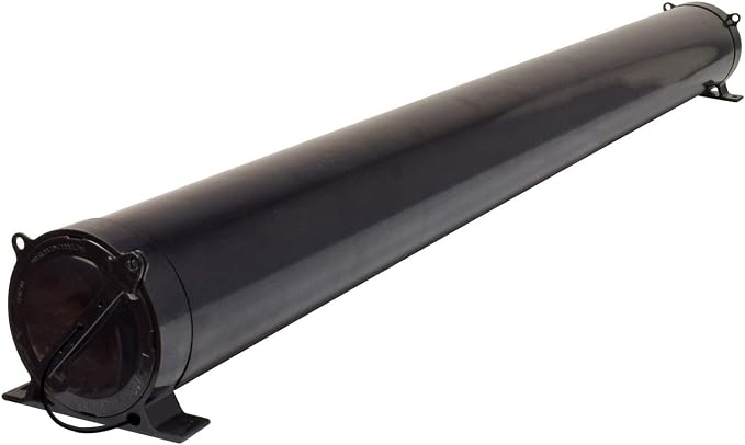 Valterra A04-5094BK RV Adjustable EZ Hose Carrier with Lockable Door Cap, Black