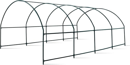 YardGrow Greenhouse Frames for Larger Hot Garden House Support Arch Frame Climbing Plants/Flowers/Vegetables Outdoor (20x10x7 FT)