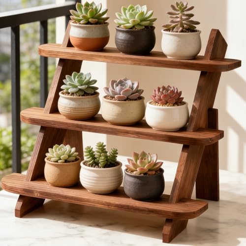 Wooden Display Stand, Tiered Cupcake Stand, 3 Tier Display Stand Riser by HamsterHouse