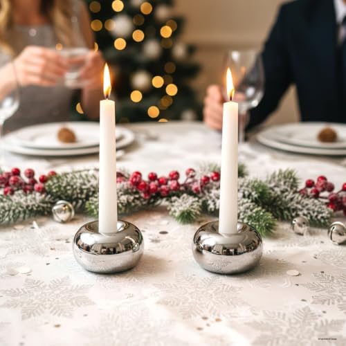 Silver Modern Doughnut Shaped Candlestick Holder (1 Pack) - Image 7