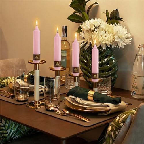 Pastel Taper Candle Pink Candlesticks,7Inches Short Tapered Candles Unscented Candle Sticks Dripless Candles for Dinner Decor Women Gift Idea,4pcs (18D4PC-PINK) - Image 6