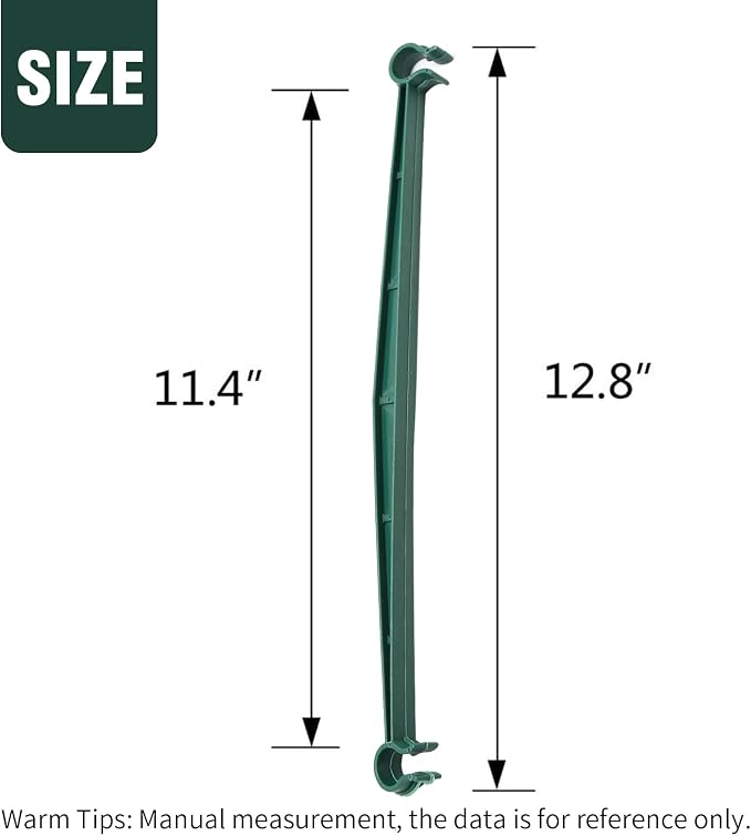 100 PCS Stake Arms for Tomato Cage, 12.8” Expandable Trellis Connectors,Plant Support Garden Stakes, Tomato Stake Supports Fit for 14mm Stakes, for Climbing Plants, Flowers,Vegetables
