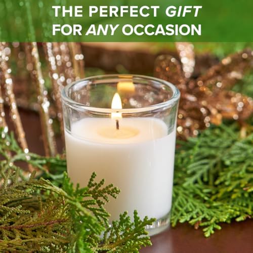 Simply Soson Peppermint Votive Candle Set of 24 Bulk White Scented - Image 5