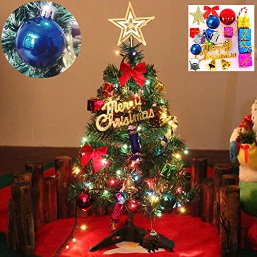 Mini Christmas Tree Small Christmas Tree with LED Lights Ornaments Tabletop Artificial Christmas Decorations Indoor Christmas Decor 24"/60cm by HUAERYOUYUE
