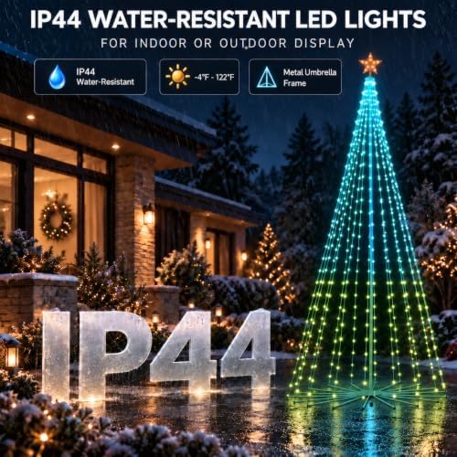 6FT Outdoor Christmas Cone Tree, 265 RGB LEDs, App Control, Timer - Image 6